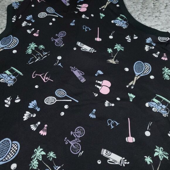 Ralph Lauren RLX Pickleball Sleeveless Polo Shirt Top Tailored Fit Black Size XS - Picture 3 of 9